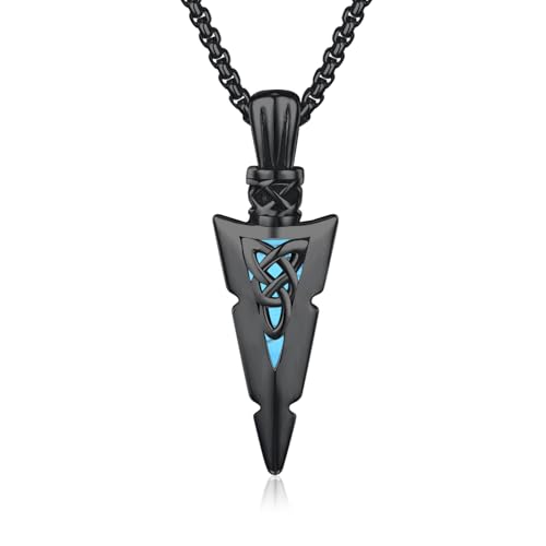 Chaîne Viking argent avec pendentif marteau de Thor celtique pour homme