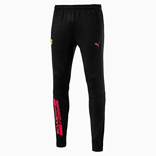 puma black polyester lycra trackpants