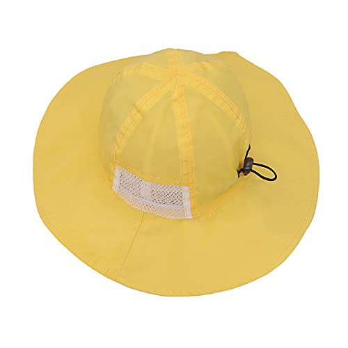Jerague Baby Boy Sun Hat Breathable & Adjustable Kids Toddler Girl Wide Brim Summer Swim Outdoor Beach Hats Upf 50+ Sun Protection Yellow #TOP2