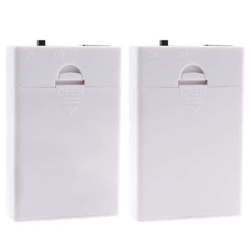 CChiai 2PCS 3 AA Plastic Battery Holder USB Female Socket Battery Holder with On/Off Switch Battery Holder Holder for 4.5V USB Strip Lights Christmas Lights Curtain Lights Decorative Lights White