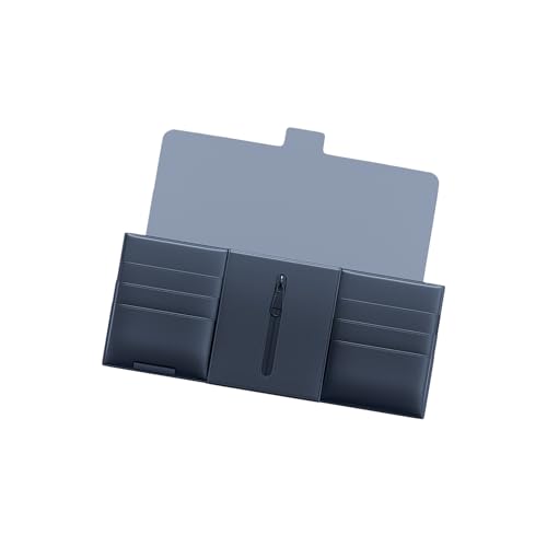 Organizador de visera solar de piel PVC con soporte para tarjetas de asesor