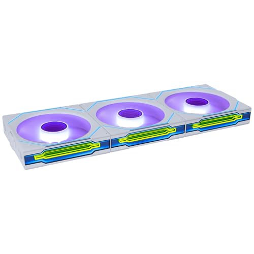 Lian Li UNI FAN SL-INF WIRELESS 120mm White | Triple Pack PWM Case Fans With Controller, ARGB Lighting & Infinity Mirror, Interlocking Design, High Airflow, Quiet Operation