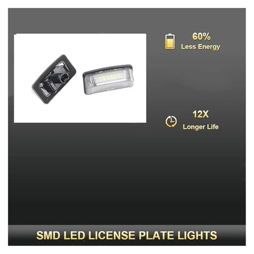 Luz de matrícula para Toyota Corolla Alphard Noah Voxy recambio trasero 2 uds 3