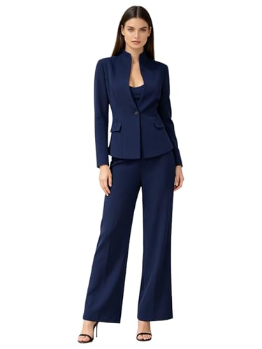 Blazer femme manches longues tailleur pantalon large ensembles tenues party