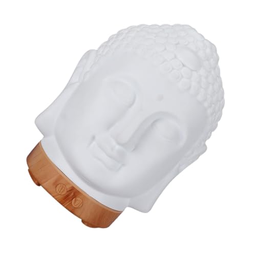 PAMINGONO Difusor Forma de Cabeza de de Aromaterapia Humidificador de Cerámica Portátil y Funcionamiento Silencioso para del Hogar y Biblioteca