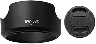 EW-63C Lens Hood+Lens Cap Cover for Canon EF-S 18-55mm f/3.5-5.6 is STM(Not for IS II),EF-S 18-55mm F4-5.6 is STM Lens, HUIPUXIANG 58mm Lens Capfor EOS D4000 D1300 D1200 850D 90D 80D 77D 70D 250D 200D