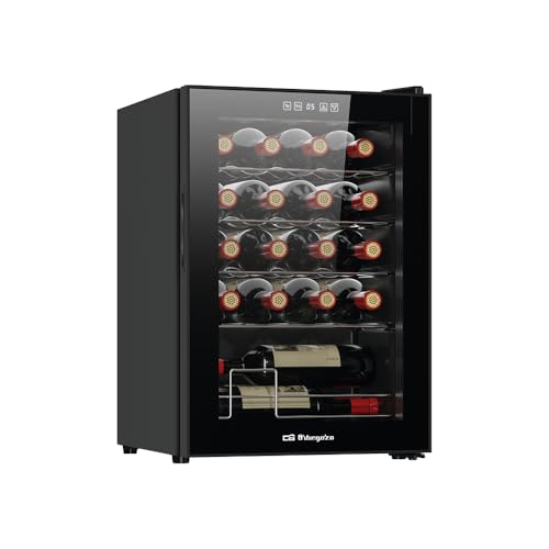 Orbegozo Vinoteca con compresor VCO 2000, volumen 53 litros capacidad para 20 botellas, refrigeracion por compresor, temperatura 5-18º, clase G, R600a