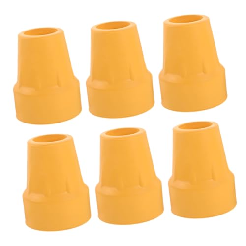 Ipetboom 6pcs Walking Stick Tips Climbing Cane Foot Covers Non-Slip Crutch Feet Tip for Long-Lasting Use