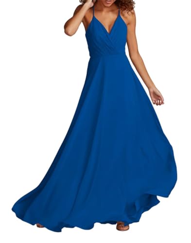 Robe demoiselle d'honneur mousseline maxi robe longue de soirée mariage