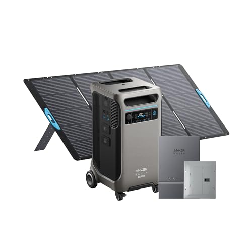 Image of Anker SOLIX F3800 Plus Portable Power Station with Home Power Panel and 400W Solar Panel, 3840Wh, 6000W AC Output, Generators for Home Use, 3,200W Solar Input, For Power Outages and Emergencies