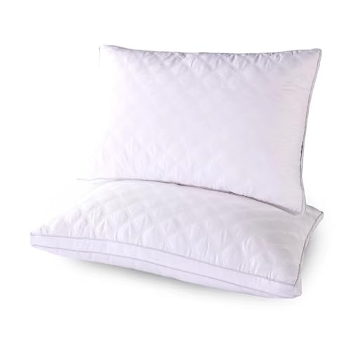 Mixibaby Premium Kopfkissen 2er Set 50 x 70cm Schlafkissen Atmungsaktiv Weich Kissen Gestepptes Nackenkissen, Model:Diamond Puff Pillow