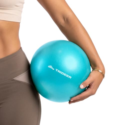 Trideer 9-Inch Pilates Ball, Small Exercise Ball Pilates Equipments for Yoga, Physical Therapy, Pregnancy, Postpartum, Core Training, Balance, Stability and Stretching, Turquoise