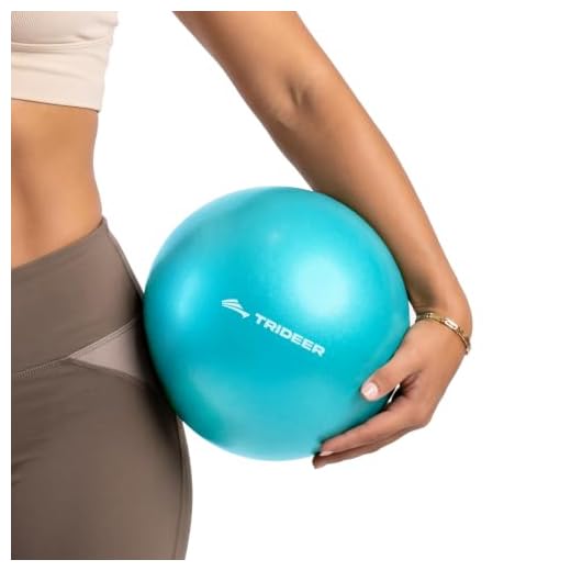 Trideer Pilates Ball 9 Inch Core Ball, Small Exercise Ball with Exercise Guide Barre Ball Bender Ball Mini Yoga Ball for Pilates, Yoga, Core Training, Physical Therapy, Balance, Stability, Stretching
