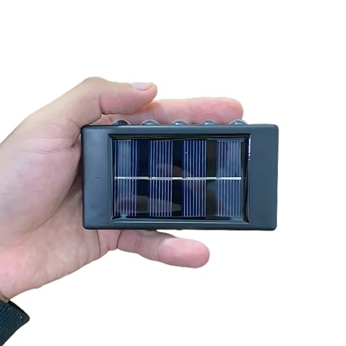 Kit 4x Arandela Solar 2 Focos Parede Slim 10 Fachos Led Externa Branco Quente Frio (Amarelo)