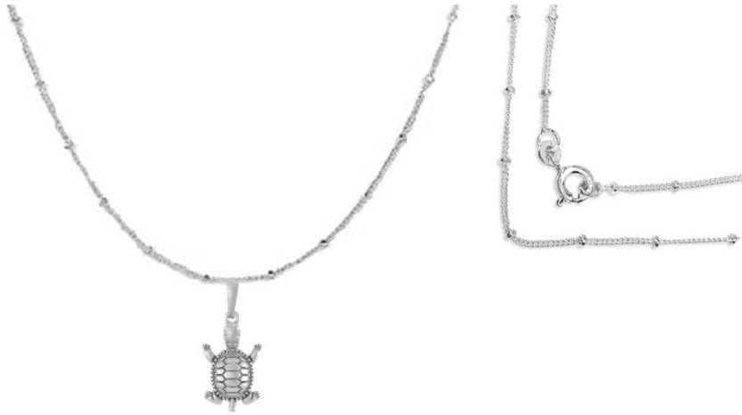 Mtrolls Plata de ley (92,5% de pureza) Prosperidad simbólica tortuga bola cadena colgante plata esterlina_559, S, Plata esterlina