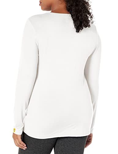Wonderwink Women's Scrubs Silky Long-Sleeve T-Shirt - Small - White #TOP2