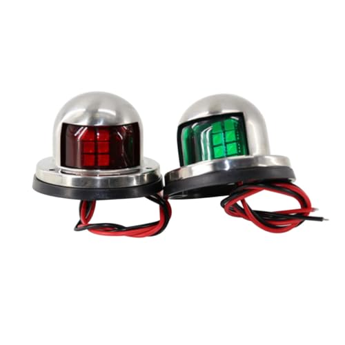 SOLUSTRE 1Pair LED Navigation Signal Lights for Boats Fishing and Yachts Durable Side Lights for Enhanced Visibility and Safety