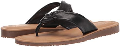 Bella Vita Made in Italy Women's Thong Sandal Flat, Black Italian Leather, 12 Wide | Image 6