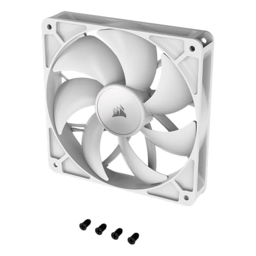 Image of CORSAIR RS140 140mm PWM Fans - Daisy-Chain Connection - Low-Noise - Magnetic Dome Bearing - Dual Pack - White