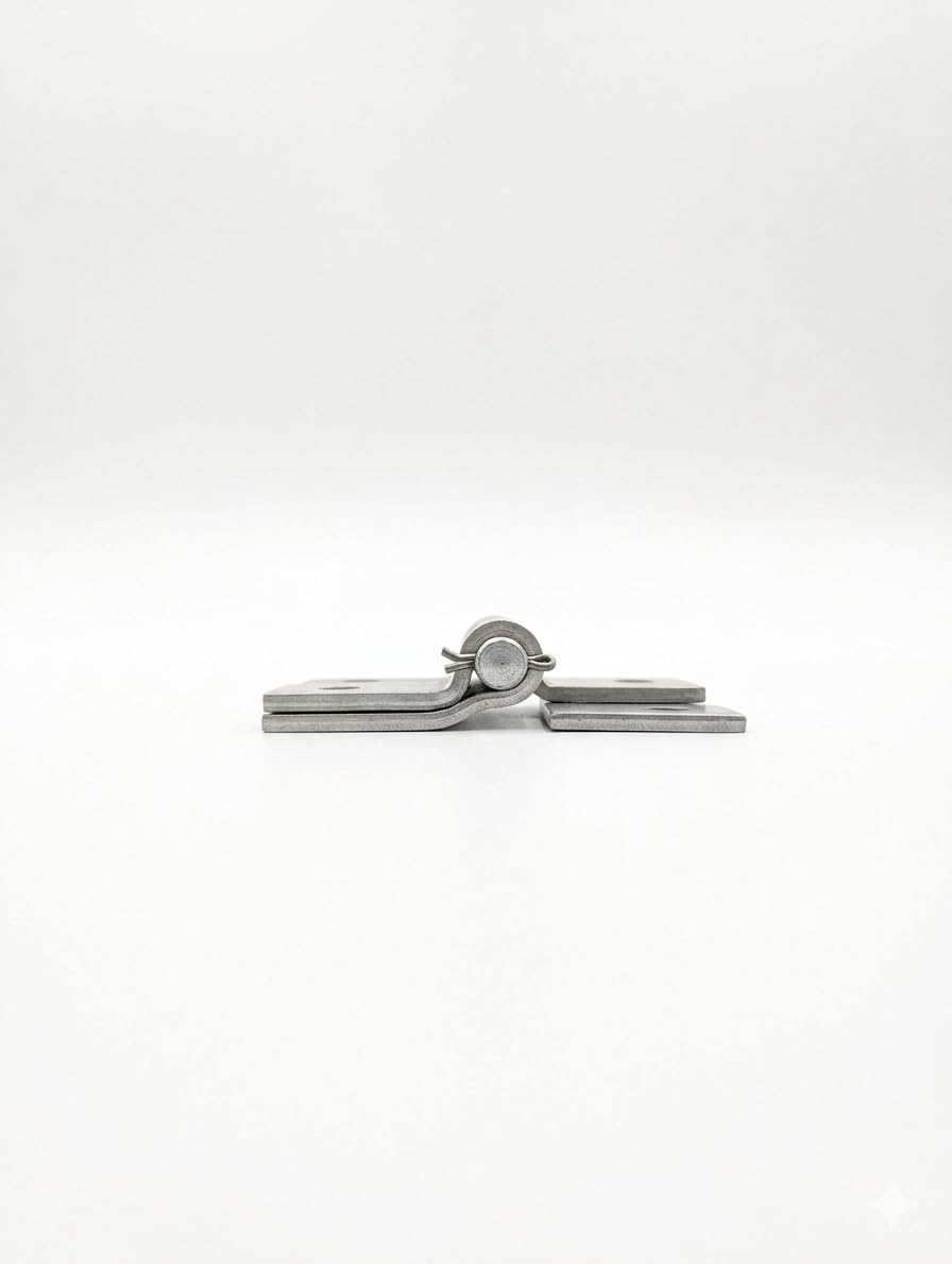 Aluminum Butt Weld Bolt-on Hinge 5"x 4.75" x .188 Heavy Duty Material Removable pin for Horse Ramp Fold Down End gate Doors. Rust Resistant Material