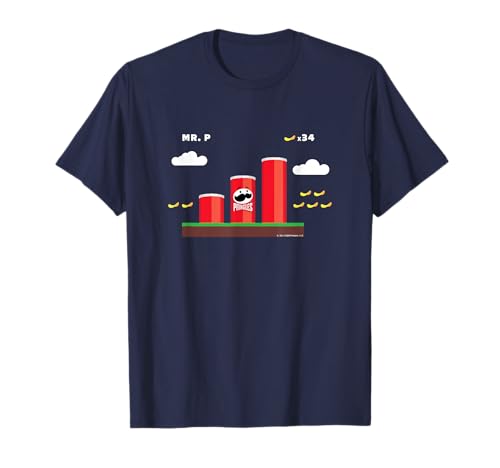 Pringles Gaming Mr P Pipe Platform Game Parody T-Shirt
