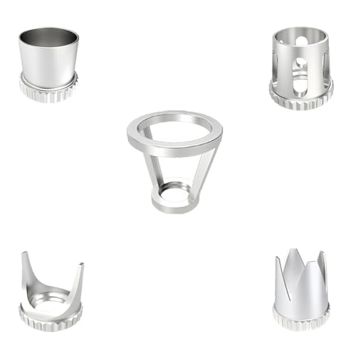 HUBEST 5pcs Universally Airbrush Needle Cap Replacement Accessories Part,Airbrush Nozzle Tips for Different Spraying Effects
