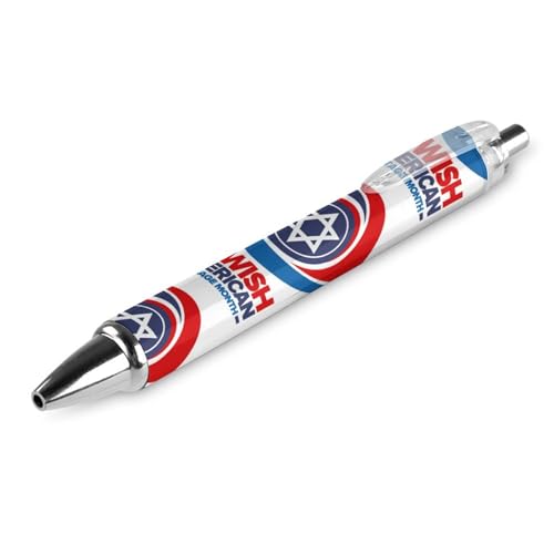 Bolígrafo retráctil American Heritage Month de tinta negra para oficina y estudiantes (4 uds)