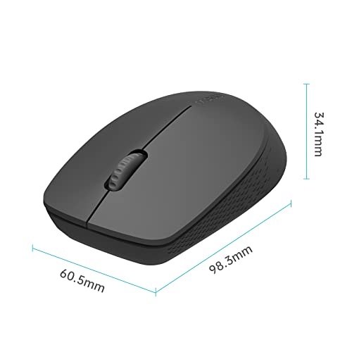 Rapoo Bluetooth 2.4G Wireless Mouse, 2 Bluetooth Channels With 1 Usb Receiver Noiseless Mouse, Connect Up To 3 Devices, Portable Computer Mice For Pc, Tablet, Laptop-Black #TOP2