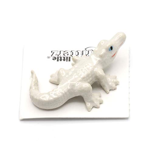 Little Critterz White Alligator Luke - Collectible Home Decor Miniature Porcelain Figurine #TOP4