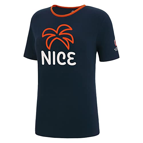 T-shirt Rugby Femme Coupe du Monde Macron Bleu XS pour Stade