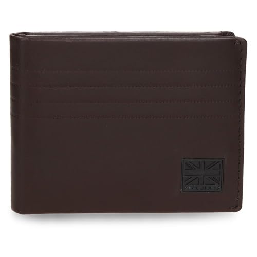 Pepe Jeans Hudson Cartera con Monedero Marrón 11x8x1 cms Piel by Joumma Bags