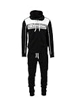 Champion Herren Legacy Sweatsuits Powerblend Terry Color Block Hooded Trainingsanzug, Schwarz, L