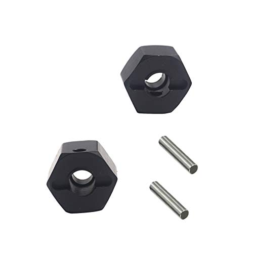 Share Goo Aluminum Alloy 12mm Wheel Drive Hex Hub Adapter with Pins Compatible with Axial SCX10 90046 Tamiya CC01 1/10 RC Crawler Car (8mm Thickness)