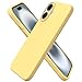 ORNARTO Coque pour iPhone 16, Housse en Silicone Liquide Compatible avec iPhone 16 6,1 Pouces, Étui Fine Slim, Case Souple Protection Complète, Cover Antichoc (Jaune)