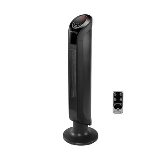 Rowenta Intense Comfort Hot - Calefactor bajo consumo cerámico de torre, silencioso, 3 potencias regulables hasta 2400 W, función Eco, función auto y manual, incluye mando a distancia, SO9420