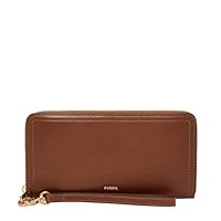 Fossil Women's Logan Zip Around Clutch, SL7831200, Brown, One Size