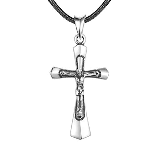 Collier homme argent 925 avec pendentif croix de Jésus : le cadeau idéal pour un style punk