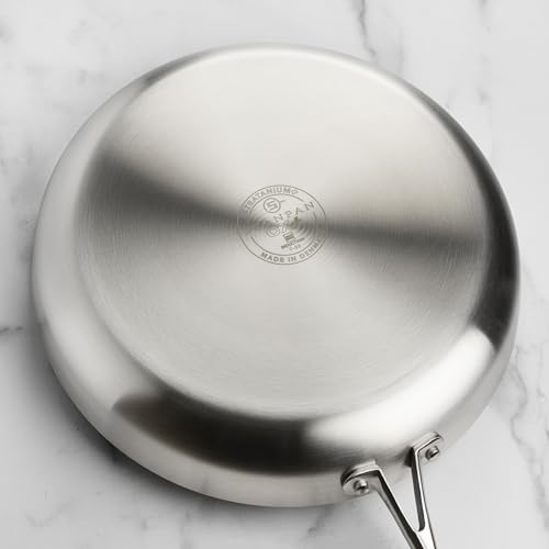 Scanpan CX+ 12.5" Fry Pan with Glass Lid - Stratanium Plus Nonstick - 5-ply Stainless Steel