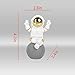 Ecacon Figurine Astronaut Statue Spaceman Décor,Desktop & Tabletop Decorative Cute Mini Space Figure Ornament,Cake Toppers Decoration and Craft Gift(Gold and White Astronaut Figurine)