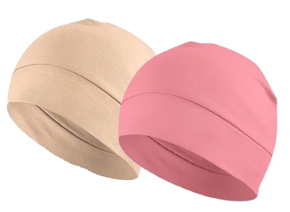 PAROPKAR 100% Cotton lycra Skull Caps Lightweight Beanie Sleep Hats Breathable Helmet Liner Cap Biking Cycling Cap for Unisex-image-44