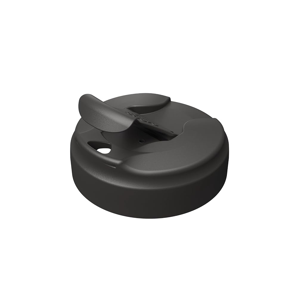 KeepCup Reisebecher für Pendler, isolierter Edelstahl, wiederverwendbar, mit auslaufsicherem Klappdeckel, 340 ml, Schwarz
