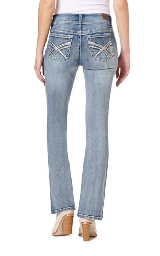 Image of WallFlower Luscious Curvy Bootcut Jeans for Women, Mid-Rise Insta Stretch Denim, Size-Inclusive Juniors Jeans