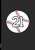 notebook #21: baseball favorite lucky number, college ruled, 110 pages