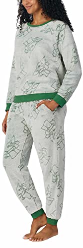 Star Wars The Mandalorian Womens 2-Piece Fleece Jogger Lounge Set (Large, The Child Green) #TOP1