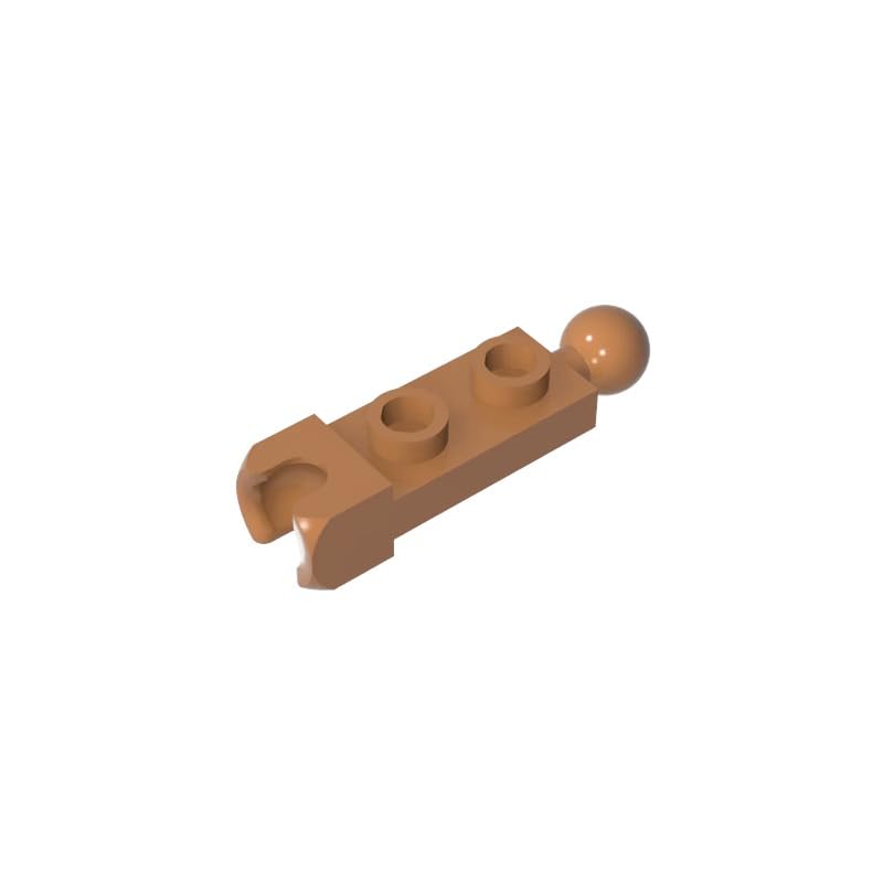 Gobricks Hinge Plate Plate Special 1x2 with 5.9mm End Cup and Towball 14419 GDS-904 50Pieces Compatible with Lego Classic Bulk Toy MOC Color:Medium Nougat — image 1