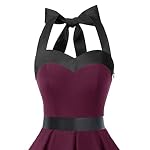 DRESSTELLS Rockabilly Kleider Damen Etuikleid Elegant Cocktailkleid Neckholder Partykleid Polka Dots Festlich Knielang Etuikleid Elegant Tanzkleid für Hochzeit – Bild 5