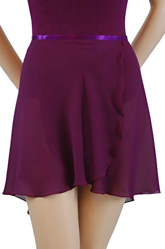 Trienawear 14" Tapered To 20" Georgette Wrap Skirt Tr300 Ballet Dance Dancewear Black P/S #TOP6