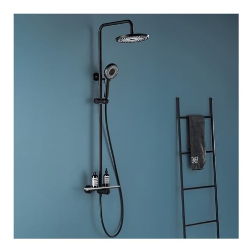 Ensemble de douche laiton mural avec colonne réglable et mitigeur unique - 2