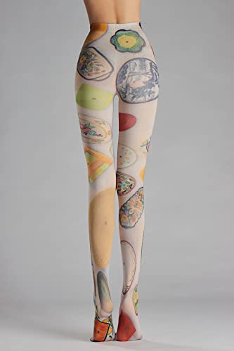 Image of Sahabowi Women's Sheer Tights, Digital Print Designs Stockings