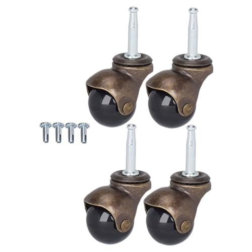 Roulettes en acier et PP pour chaise de bureau tige 5/16 x 1-1/2 lot de 4